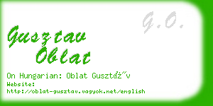 gusztav oblat business card